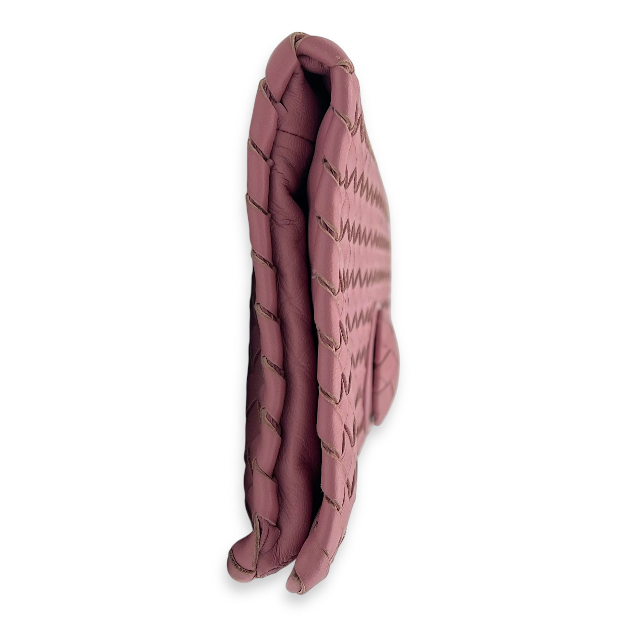 Intrecciato Clutch Pink in Lambskin - Image 4