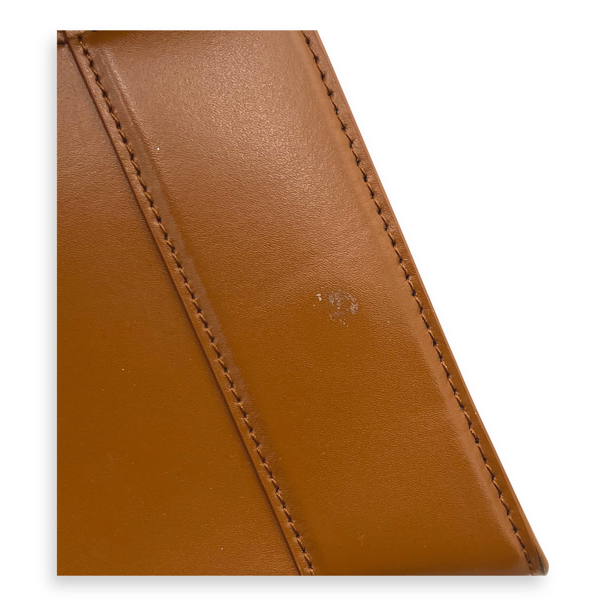 Hourglass Top Handle Bag Small Brown in Calfskin, Gold hardware - Image 16