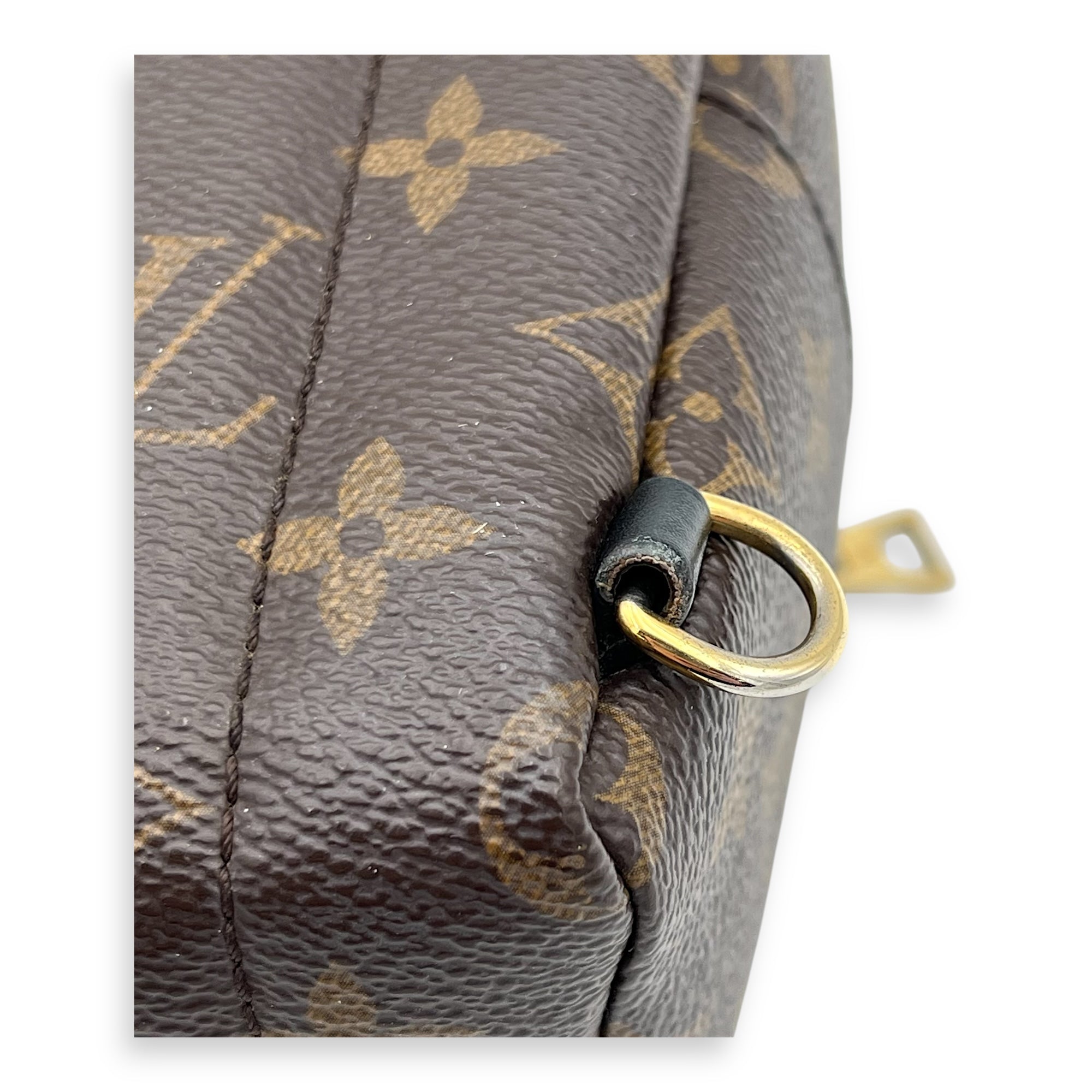 Palm Springs Crossbody Bag Mini Brown in Monogram Coated Canvas, Gold hardware - Image 9