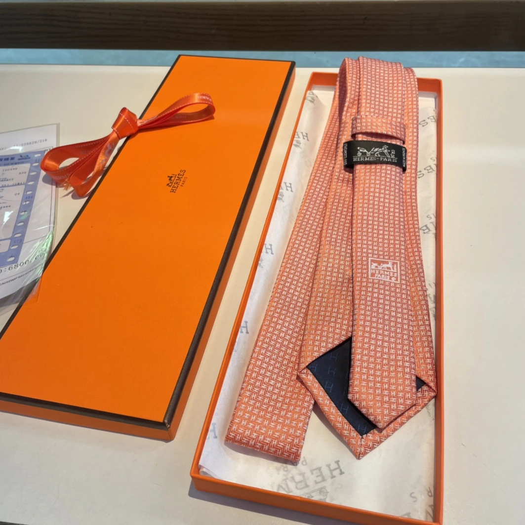 Breathable 8104 Hermes Necktie For Men - Image 7