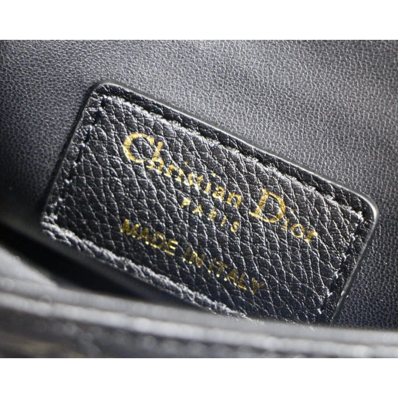 13 x 8 x Christian Dior Micro Caro Bag Black Supple Cannage Calfskin - Image 11