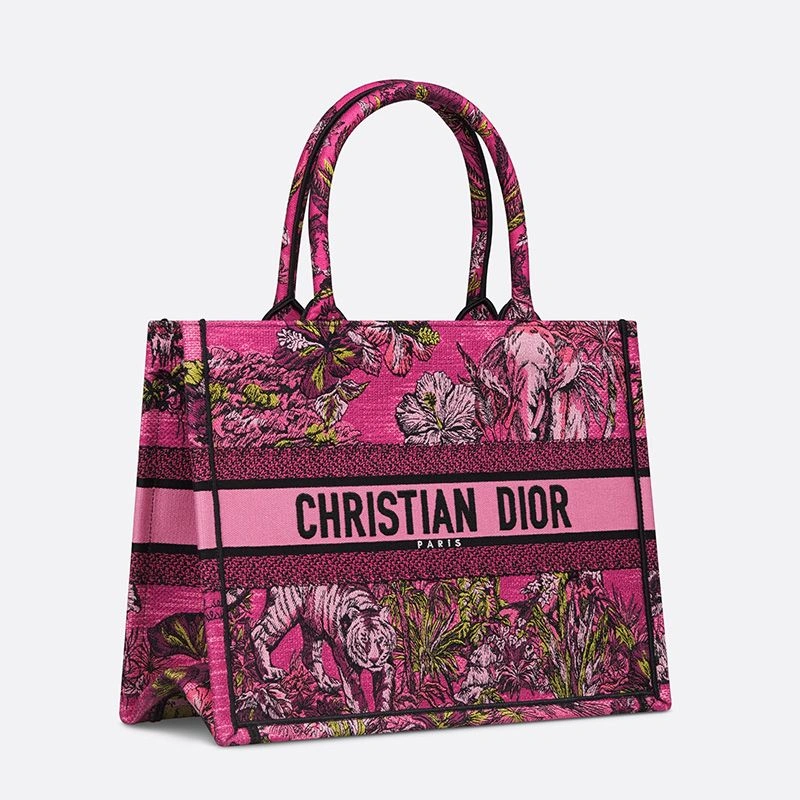 Dior Book Tote In Toile De Jouy Voyage Motif Canvas Rose AllSeason 5184 - Image 3