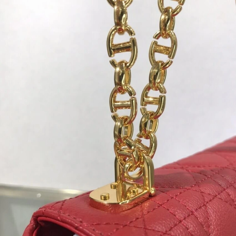 Can be ca Dior Large Caro Bag Red Supple Cannage Calfskin - Image 6