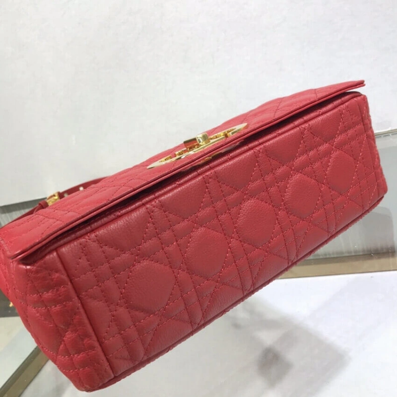 Can be ca Dior Large Caro Bag Red Supple Cannage Calfskin - Image 7