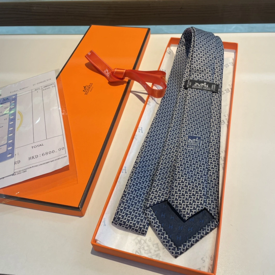 Hermes Necktie For Men Functional 8552 - Image 6