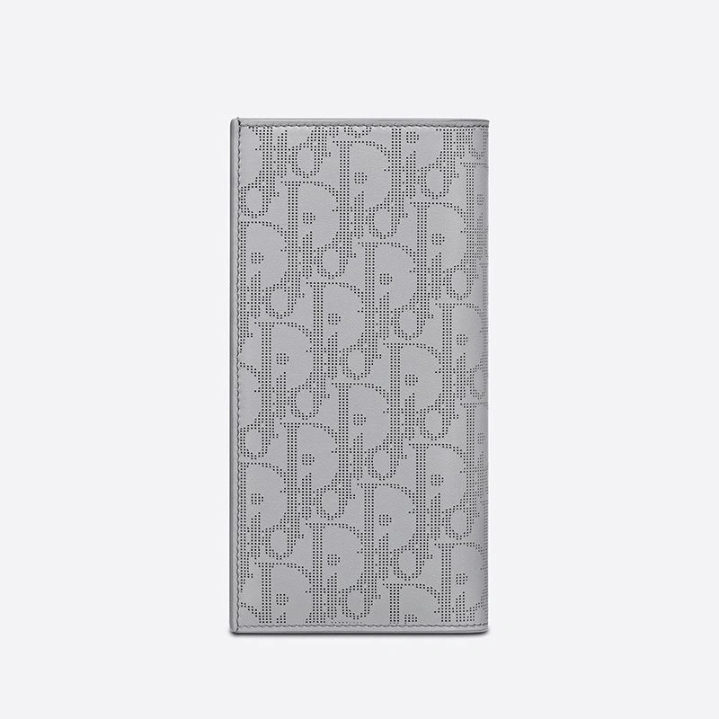 Large Dior Vertical Wallet Oblique Galaxy Leather Grey EasyMatch 3242 - Image 3
