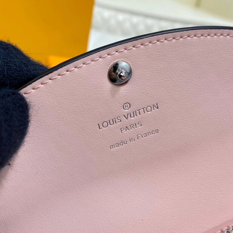 2 card sl Louis Vuitton Coin Purse in Pink Gradient Mahina Perforated Leather - Image 8