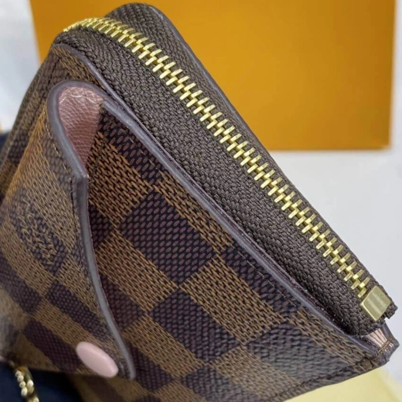 3 card sl Louis Vuitton Damier Ebene Card Holder Recto Verso Pink - Image 5