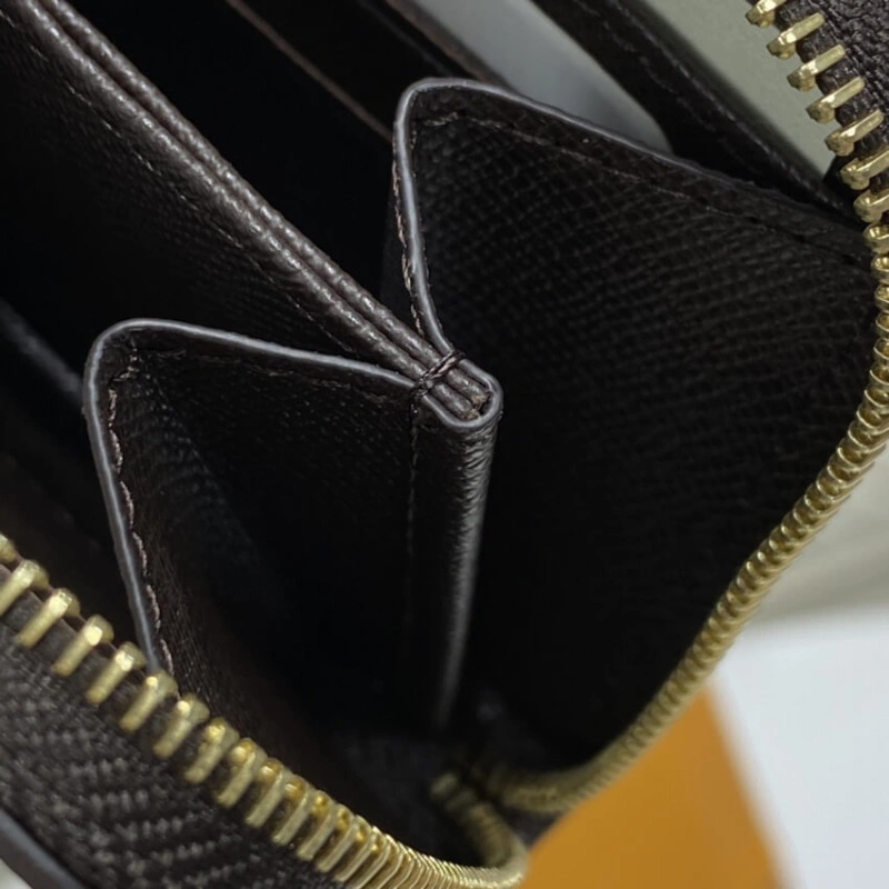4 card sl Louis Vuitton Damier Ebene Zippy Coin Purse Brown - Image 8