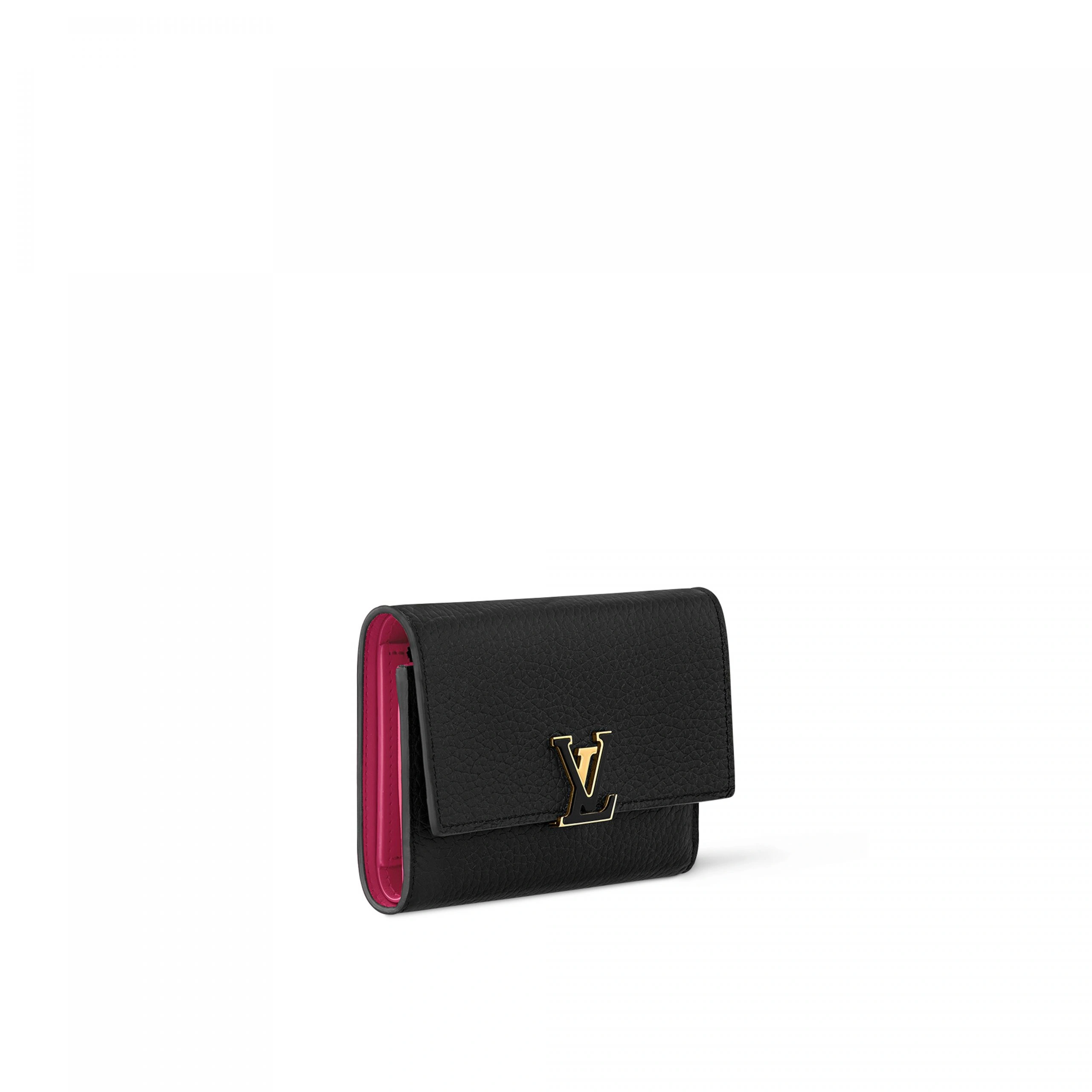 Louis Vuitton M62157 Capucines Compact Wallet Black Pink - Image 4