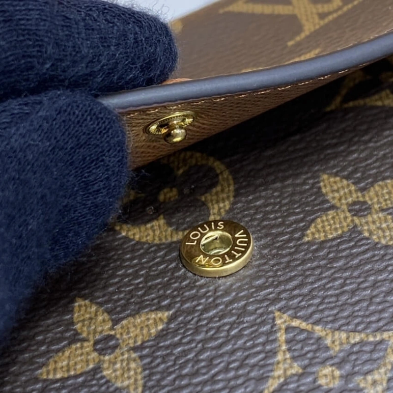 1 large g Louis Vuitton Monogram Canvas Emilie Wallet Brown - Image 6