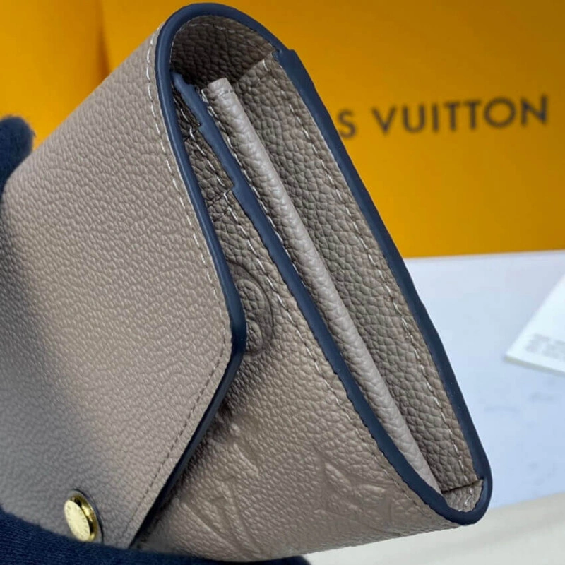 19 x 10 c Louis Vuitton Monogram Empreinte Sarah Wallet Touterelle - Image 5