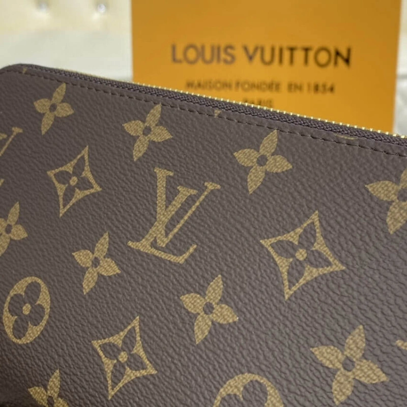 3 large g Louis Vuitton Monogram Zippy Wallet Brown - Image 5