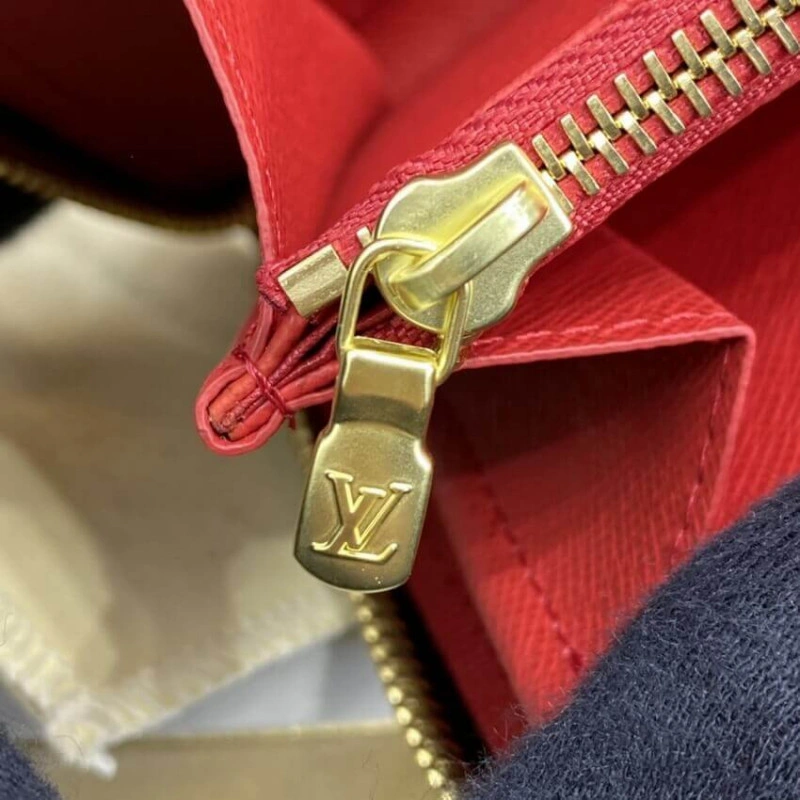 12 card s Louis Vuitton Monogram Zippy Wallet Red - Image 7