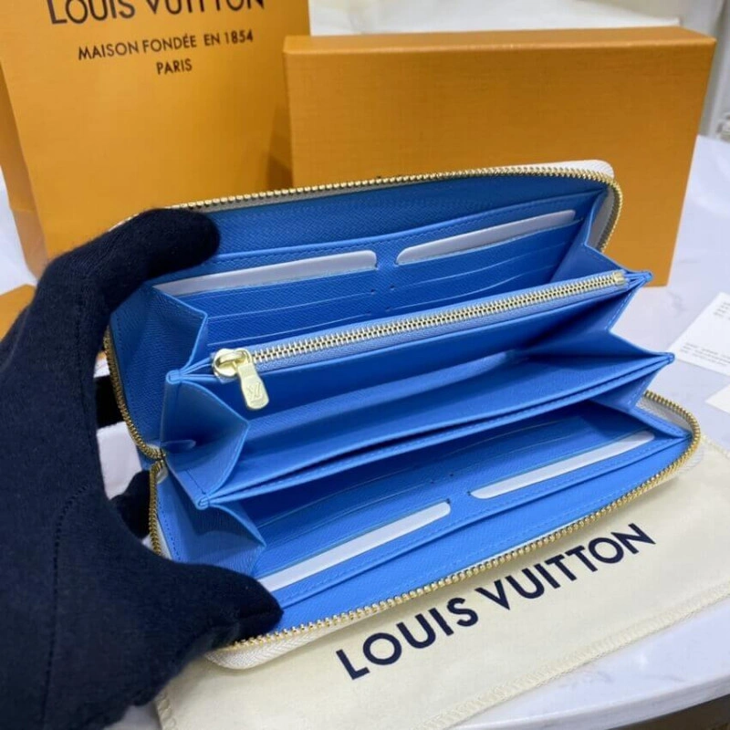 12 card s Louis Vuitton Zippy Wallet Blue - Image 10