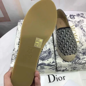 SmartChoice 4056 Dior Granville Espadrilles Women Oblique Motif Canvas Black