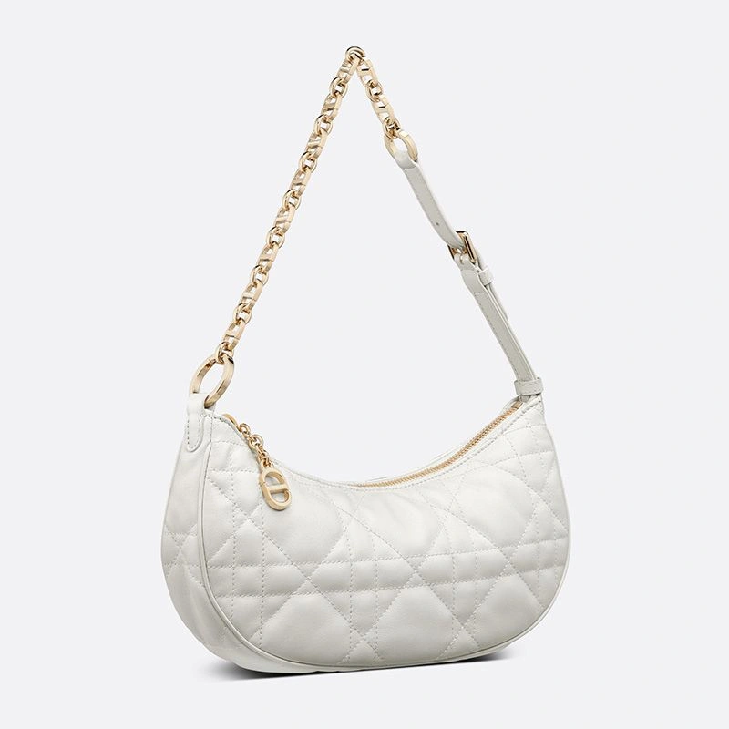 SportInspired 6912 Dior CD Lounge Bag Cannage Lambskin White - Image 3