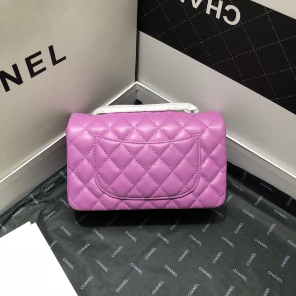 CHANEL FLAP BAG LAMBSKIN WellDesigned 739 - Image 5