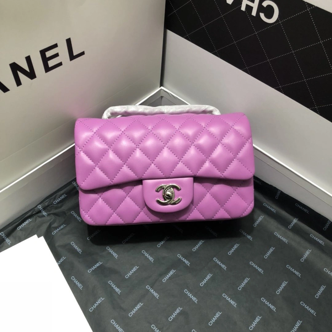 CHANEL FLAP BAG LAMBSKIN WellDesigned 739 - Image 9