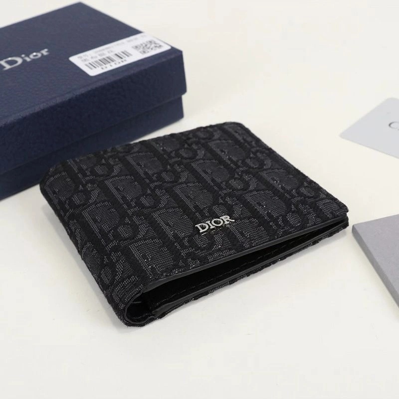 Dior Bi-Fold Wallet Oblique Motif Canvas Black - Image 3