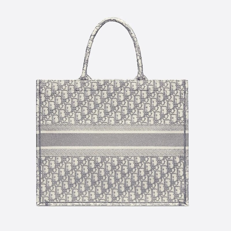 Dior Book Tote Oblique Motif Canvas Grey - Image 3