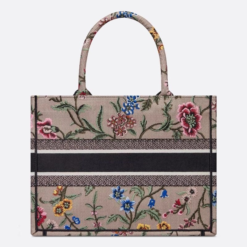 Dior Book Tote Petites Fleurs Motif Canvas Pink - Image 3