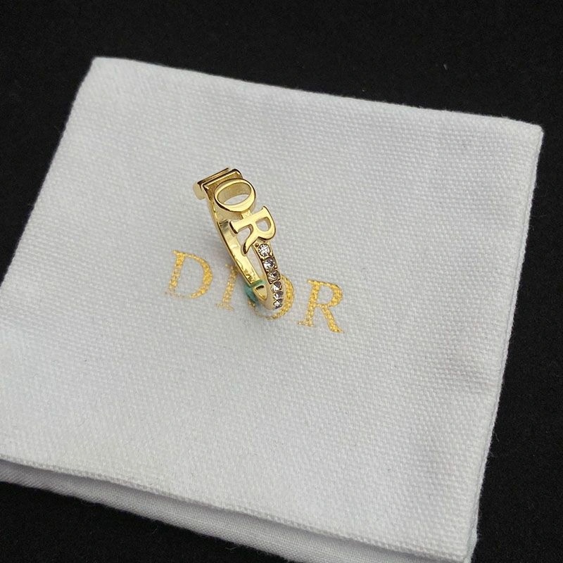 Dior Open Chain Evolution Ring Metal And Crystals Gold - Image 3