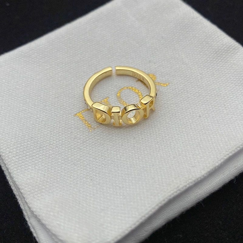 Dior Open Chain Evolution Ring Metal And Crystals Gold - Image 4