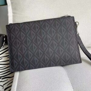 Dior Pouch CD Diamond Canvas Black