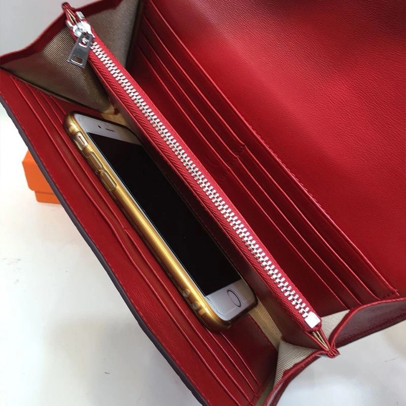 Hermes Constance Wallet Alligator Leather Palladium Hardware In Red - Image 4