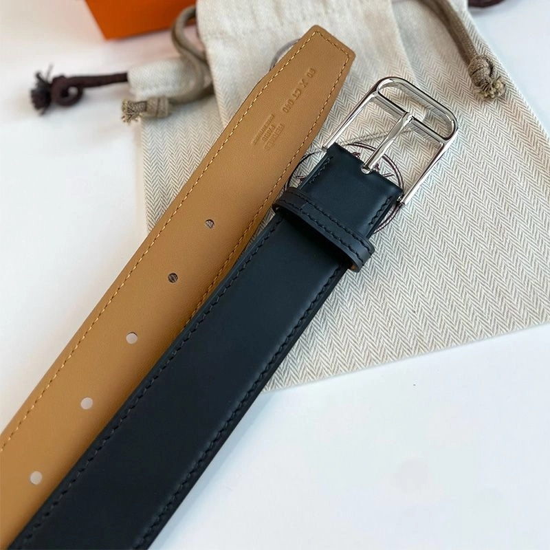 Hermes H Romain 35 Belt Taurillon Gaucho Leather In Black - Image 3