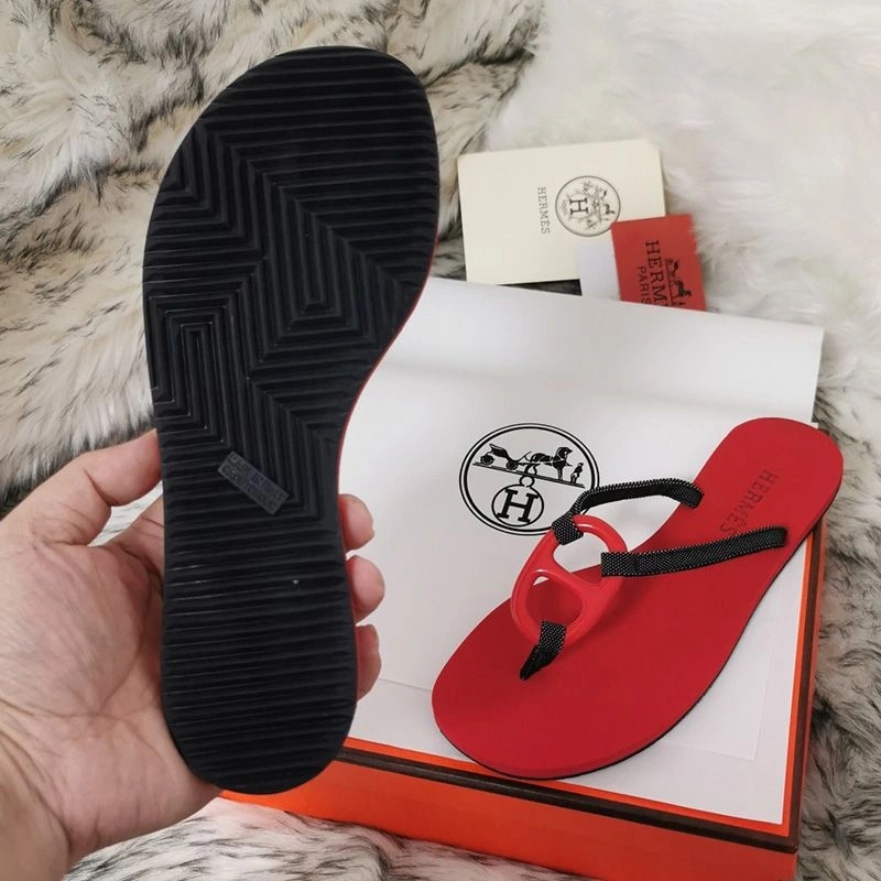 Hermes Kala Nera Slides Women Rubber In Red - Image 3
