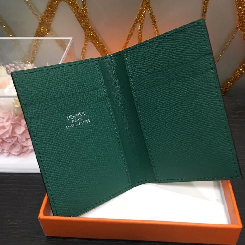 Hermes MC? Euclide Card Holder Epsom Calfskin In Green - Image 3