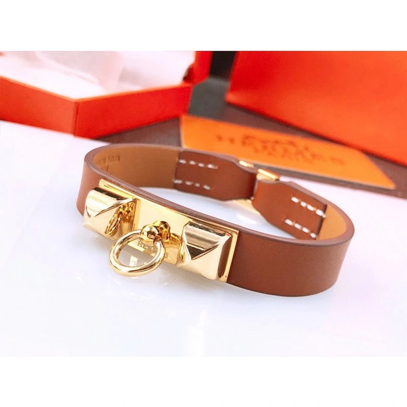 Hermes Micro Rivale Bracelets Swift Calfskin Gold Hardware - Image 8