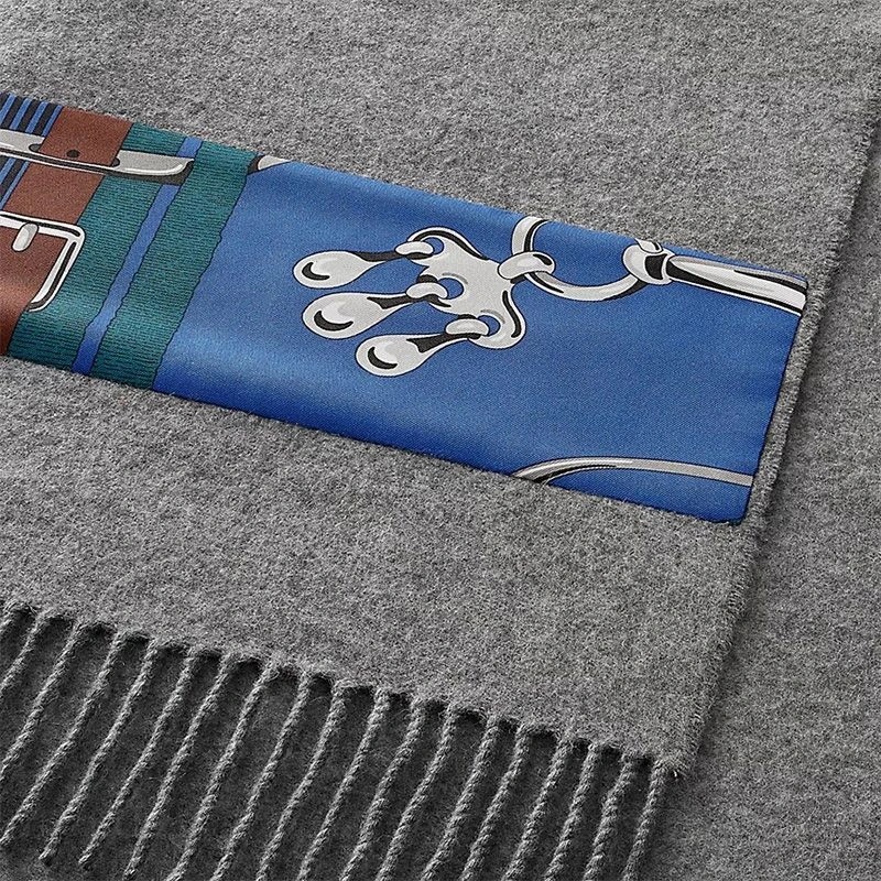 Hermes Patch De Soie Scarf In Grey - Image 3