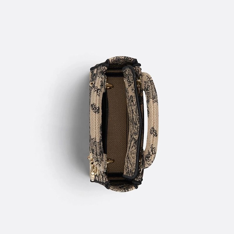 Mini Lady D-lite Bag Toile de Jouy Motif Canvas Beige - Image 4