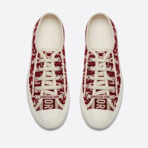 Walk'n'Dior Sneakers Women Oblique Motif Canvas Burgundy