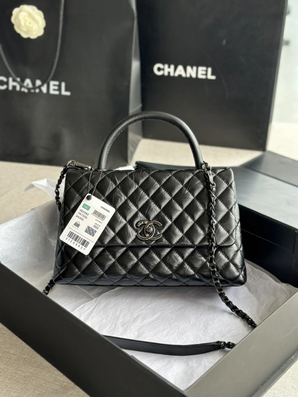 CHANEL LARGE FLAP BAG WITH TOP HANDLE Trendy 970 - Image 8