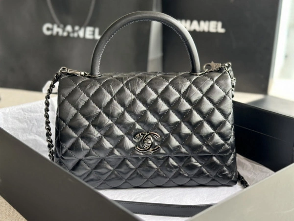 CHANEL LARGE FLAP BAG WITH TOP HANDLE Trendy 970 - Image 10